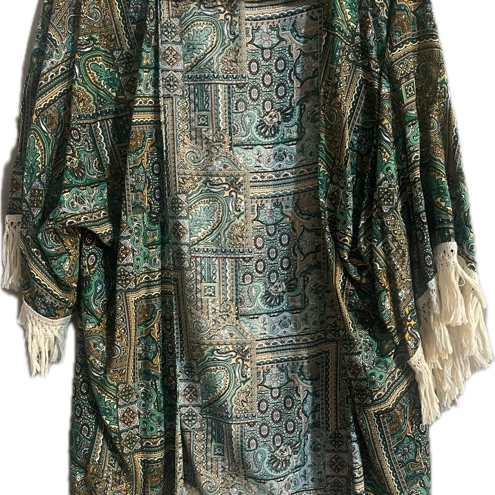Elegant Green Paisley Sweater